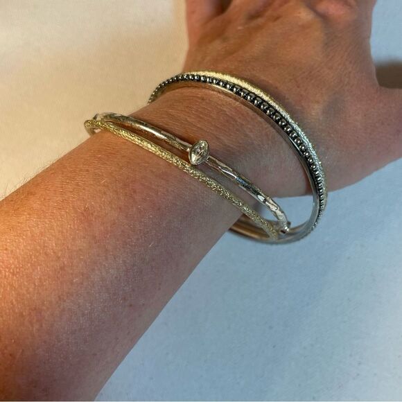 Gold and Silver bangle bracelets - Picture 3 of 6